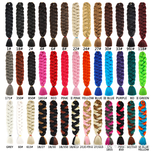 SC Kanekalons Jumbo Braid Hair Ultra Box Braid Hair Extension Synthetic Crochet Braiding Wick Hair X Pression 165g 82 Inches